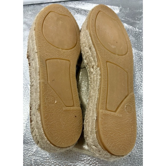 Kurt Geiger London Morello Gold Platform Slip On Espadrilles Womens Size 38 - Picture 16 of 16